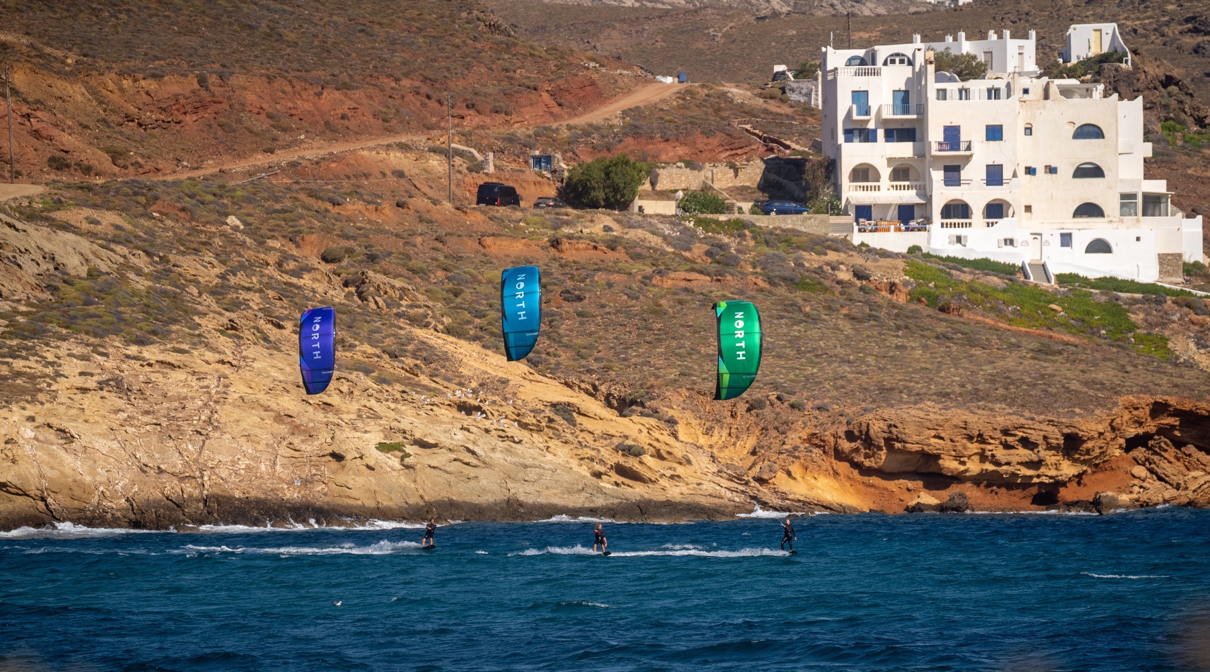 Kiter boosting on a North Orbit